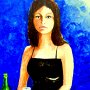 'LADY AT THE BAR' - acrylic on canvas 24 x 36''