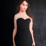 LADY IN BLACK - acrylic on wood panel 30 x 40"